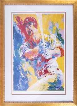 1998 Leroy Neiman Signed Mark McGwire St. Louis Cardinals 24x36 Framed Lithograph (Beckett)